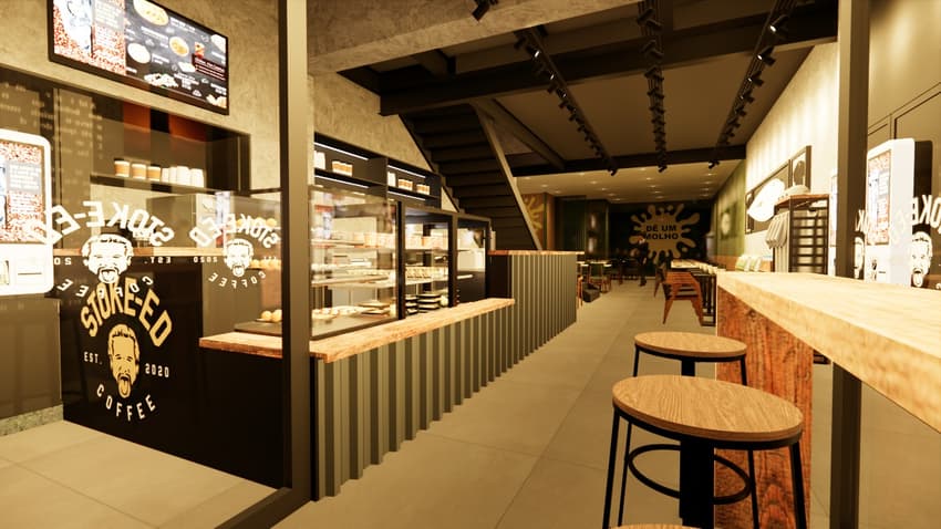 Cafeteria de Ítalo Ferreira fica na capital paulista