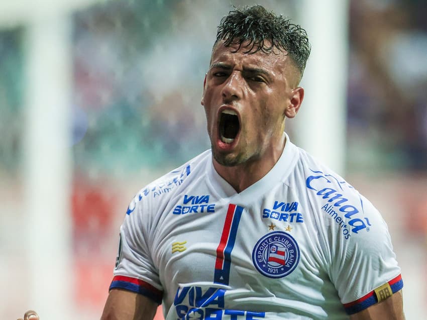 Lucho Rodríguez comemora gol contra o The Strongest Foto: Rafael Rodrigues / EC Bahia