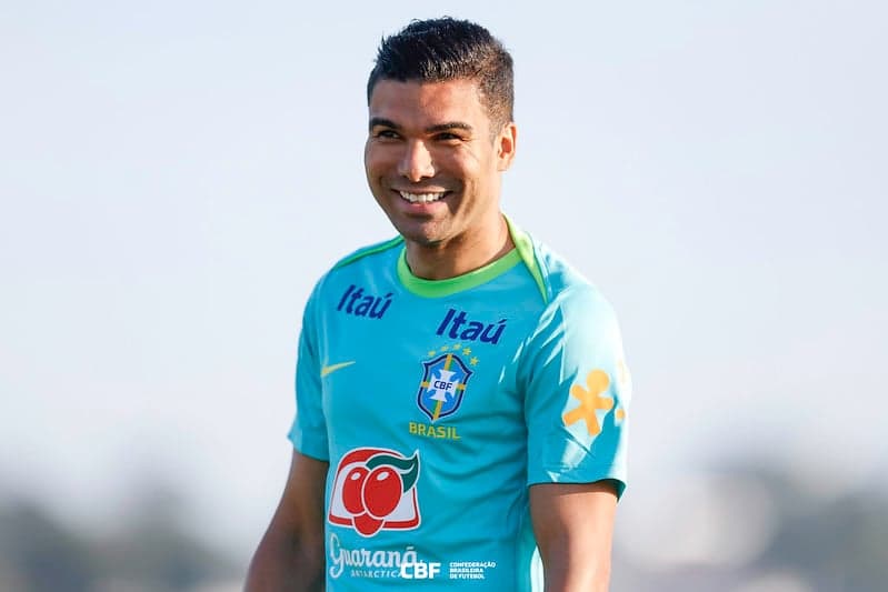 Casemiro. do Manchester United, treina com a Seleção Brasileira, no CT Joaquim Grava, em São Paulo. (Foto: Rafael Ribeiro/ CBF)