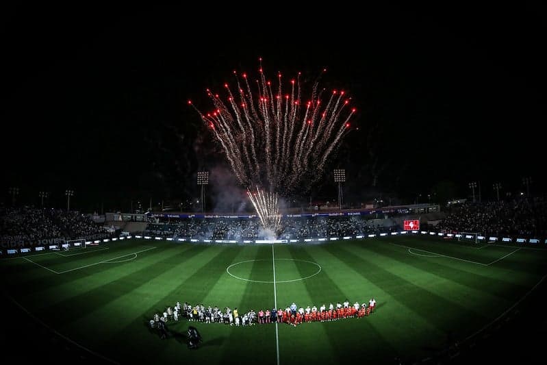 Novo estádio do Red Bull Bragantino recebeu amistoso internacional entre o Santos e o RB Leipzig, além da Seleção Brasileira Feminina enfrentando o Japão. (Foto: Ari Ferreira/Red Bull Bragantino)