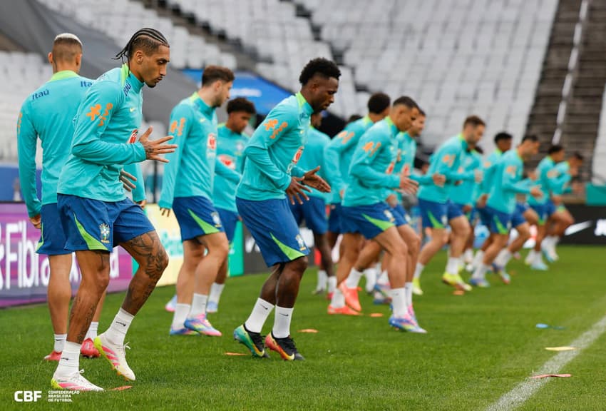 Seleção Brasileira em treino na Neo Química Arena (Foto: Rafael Ribeiro/CBF)