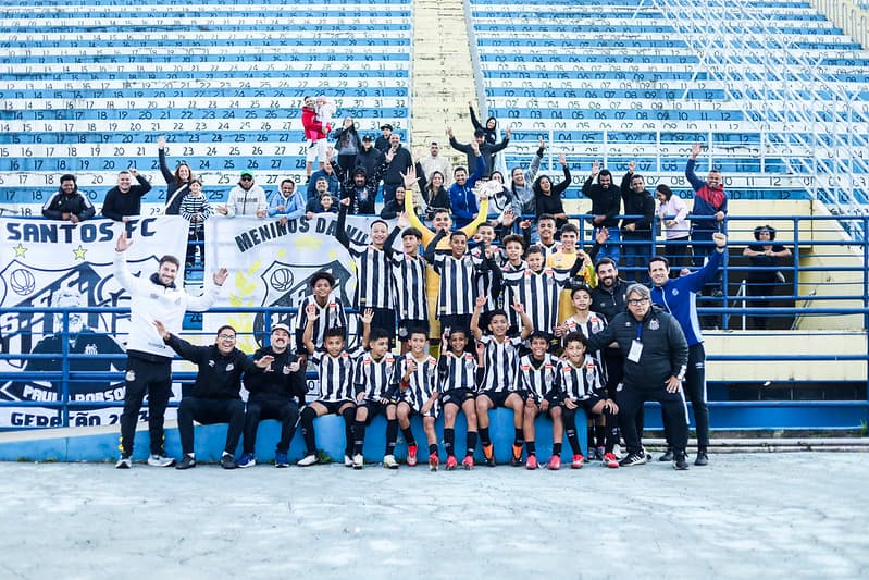 No sub-12, o Santos goleou o Santo André por 5 a 0 no último domingo (15), pelo Campeonato Paulista. (Foto: Reinaldo Campos/ Santos FC)