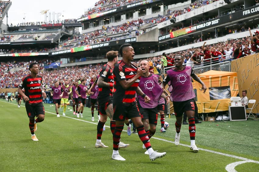 Bruno Henrique comemora gol contra o Chelsea (Foto: Gilvan de Souza/Flamengo)