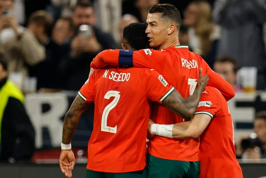 Com gol de Cristiano Ronaldo, Portugal vira sobre a Alemanha na semifinal da Liga das Nações (Foto: Alexandra Beier/AFP)