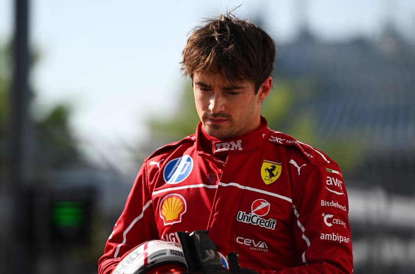 MONTREAL, QUEBEC - JUNE 15: Charles Leclerc of Monaco and Scuderia Ferrari looks on in the Paddock prior to the F1 Grand Prix of Canada at Circuit Gilles-Villeneuve on June 15, 2025 in Montreal, Quebec.