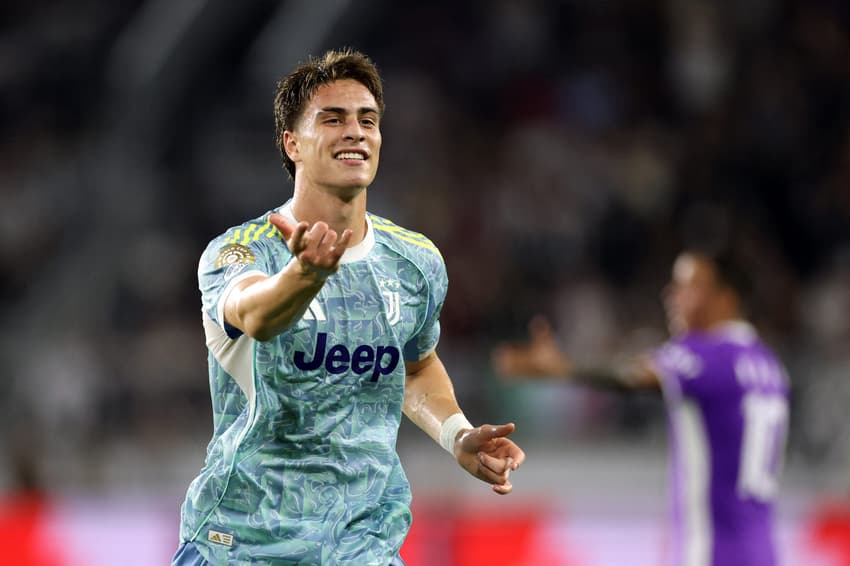 Kenan Yildiz comemora gola da Juventus contra o Al Ain Copa do Mundo