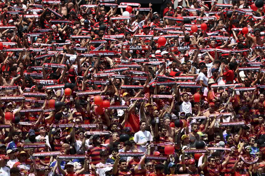 Torcida do Flamengo na partida com o Chelsea no Mundial