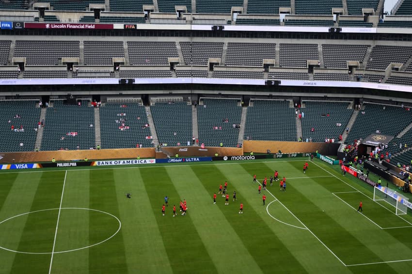 Time do Wydad Casablanca chega ao Lincoln Financial Field para duelo com a Juventus