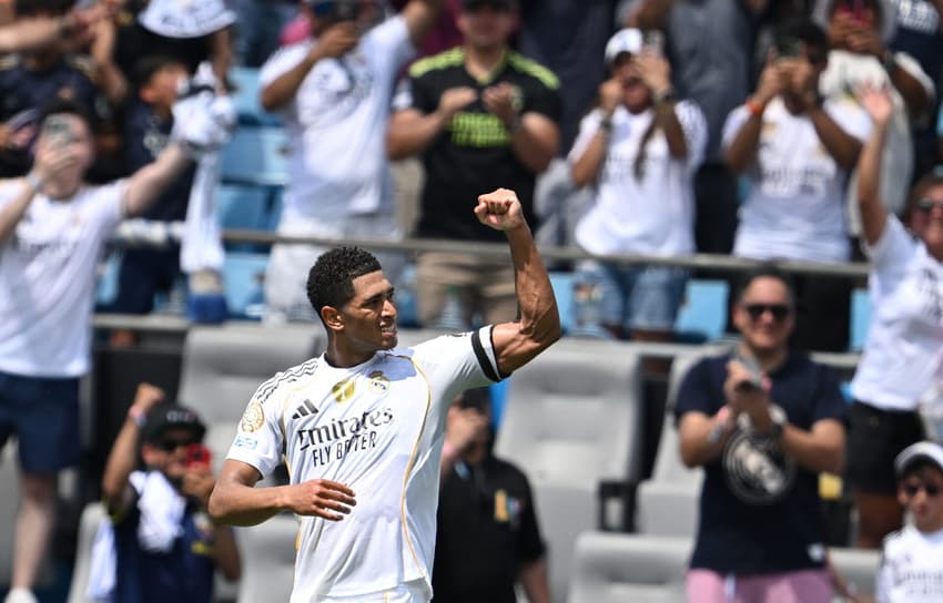 Jude Bellingham comemora gol diante do Pachuca (Foto: Federico PARRA / AFP)
