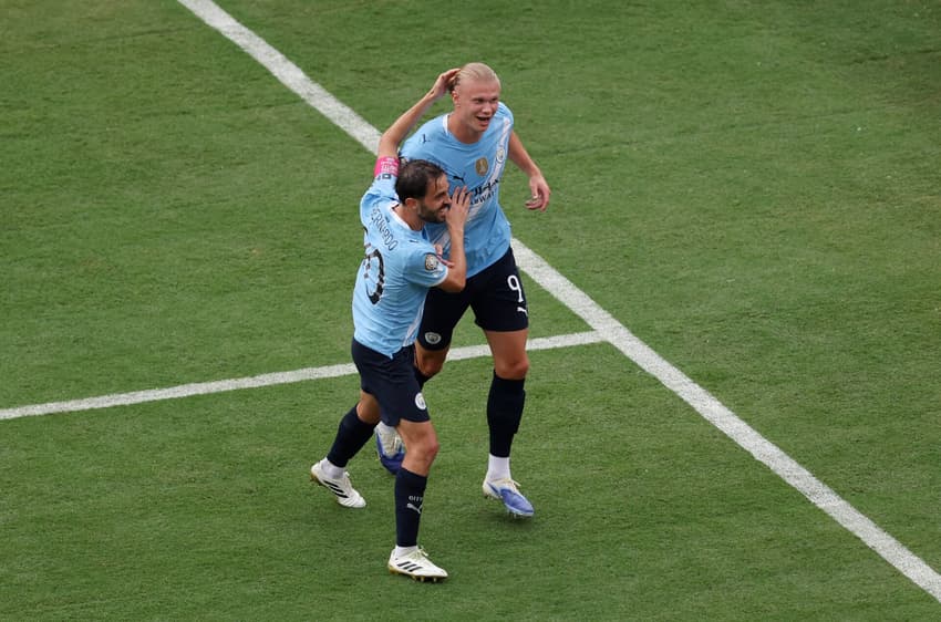 Haaland comemora gol contra a Juventus (Foto: Megan Briggs / GETTY IMAGES NORTH AMERICA / Getty Images via AFP)