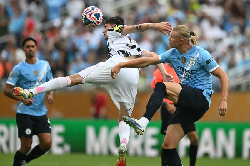Haaland em Manchester City x Juventus pelo Mundial (Foto: Chandan KHANNA / AFP)