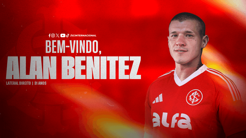 Alan Benítez foi anunciado pelo Internacional. (Foto: Divulgação/SC Internacional)