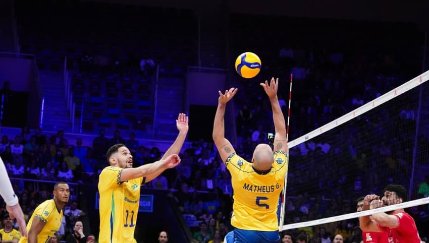 Brasil x Irã, pela VNL masculina (foto: CBV)