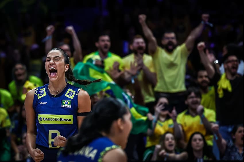 Brasil x Itália, pela VNL feminina, no Maracanãzinho (foto: VNL)
