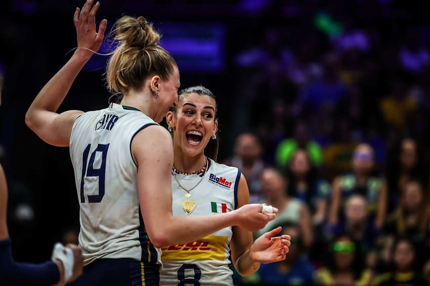 Brasil x Itália, pela VNL feminina, no Maracanãzinho (foto: VNL)