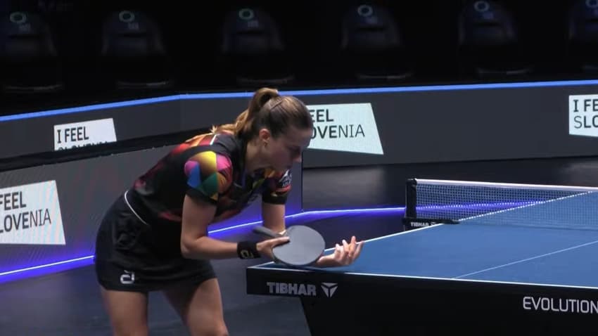 Bruna Takahashi no WTT Star Contender (reprodução Cazé TV)