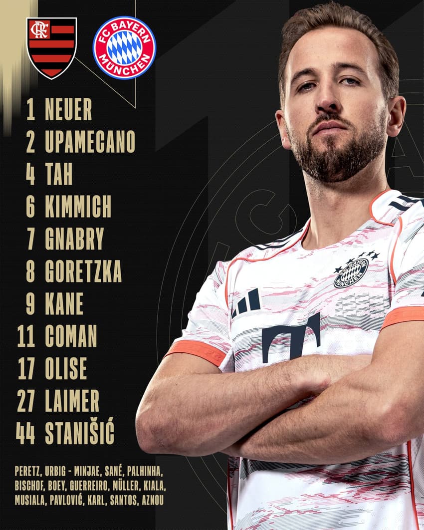 Escalação Bayern Flamengo Mundial