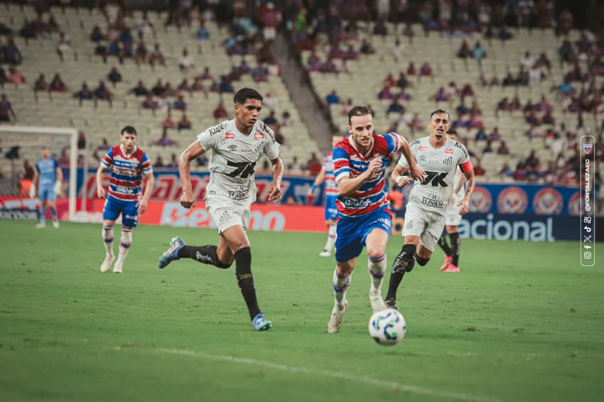 Partida entre Fortaleza e Santos, pelo Brasileirão (Foto: Mateus Lotif/Fortaleza EC)