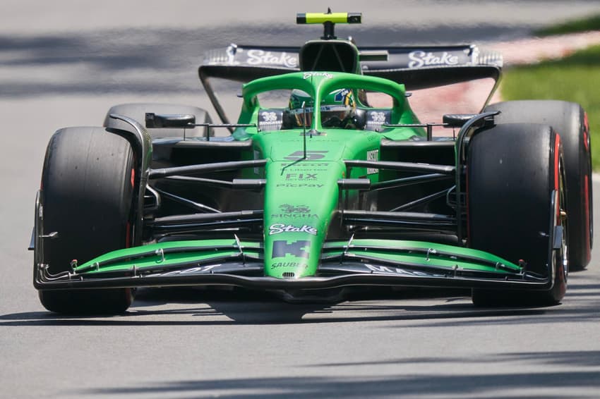 A Sauber do brasileiro Gabriel Bortoleto njo treino para o GP do Canadá de Fórmula 1 (foto: Geoff Robins / AFP)