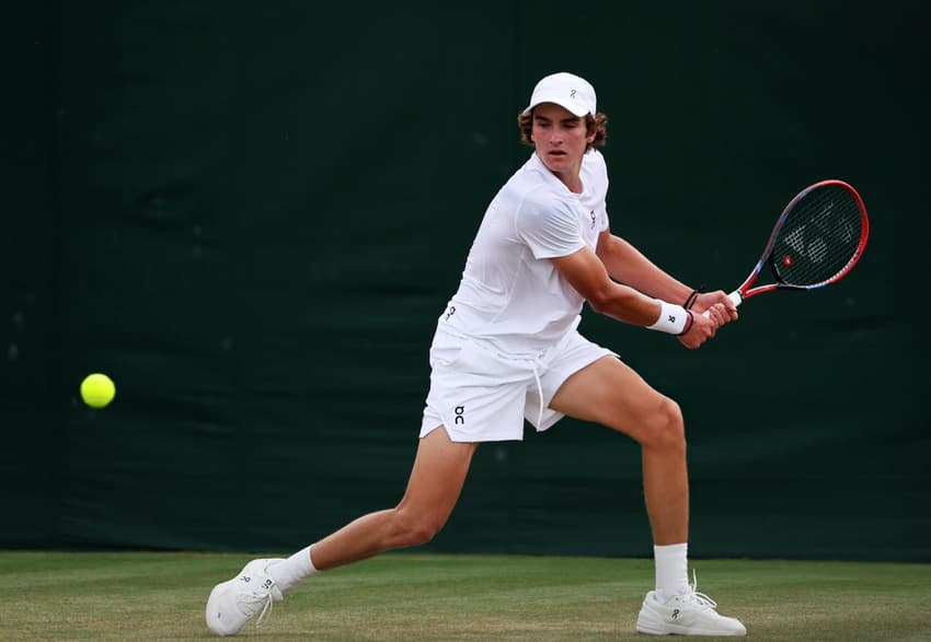 João Fonseca no qualifying de Wimbledon em 2024 (Divulgação)