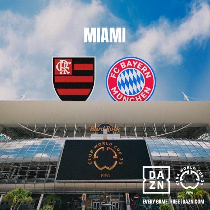 Fifa divulga confronto entre Flamengo e Bayern de Munique