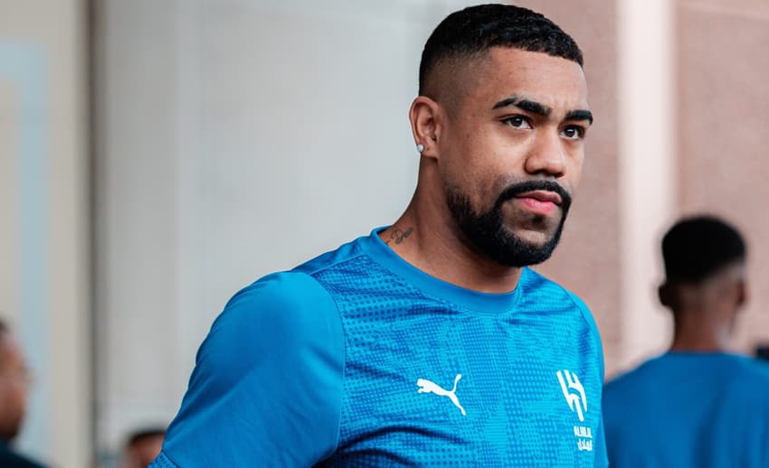 Malcom em treino do Al-Hilal nos Estados Unidos para o Mundial de Clubes