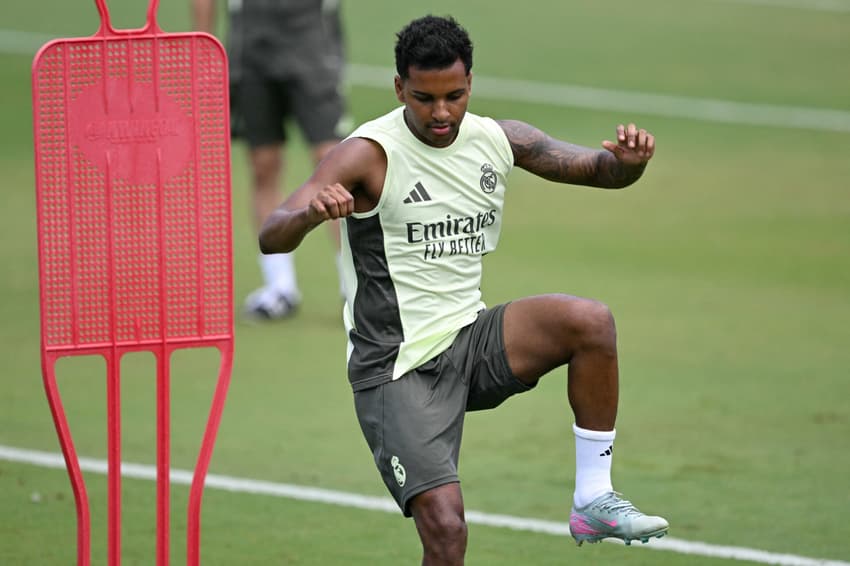 Rodrygo em treino do Real Madrid para o Mundial de Clubes