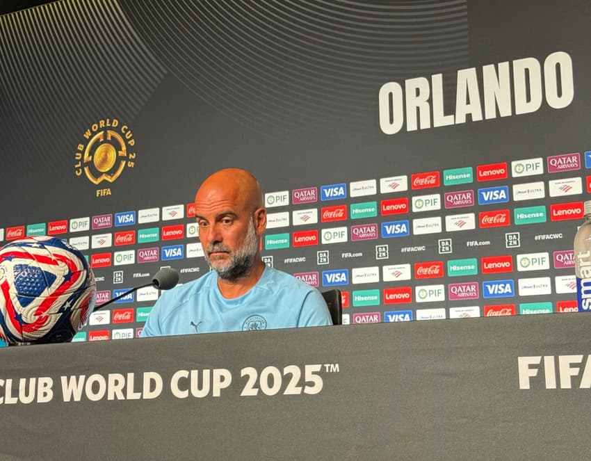 Pep Guardiola em entrevista coletiva no Mundial de Clubes