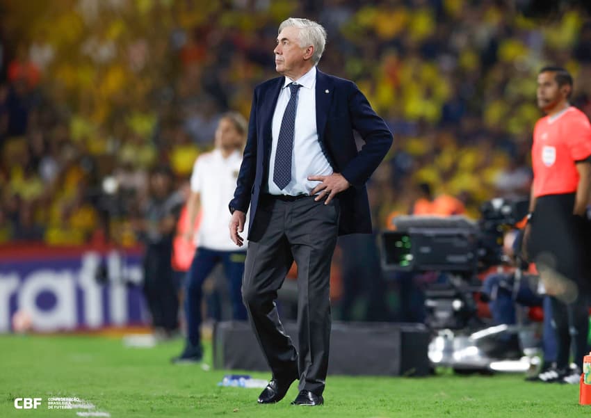 Ancelotti, durante estreia pela Seleção