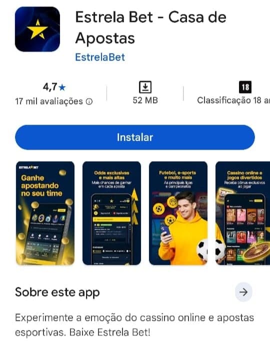 Captura de tela do app Estrela Bet.