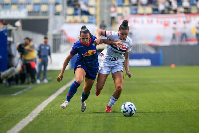 São Paulo vence Bragantino pelo Brasileirão feminino. (Foto: Fernando Roberto/Red Bull Bragantino.)