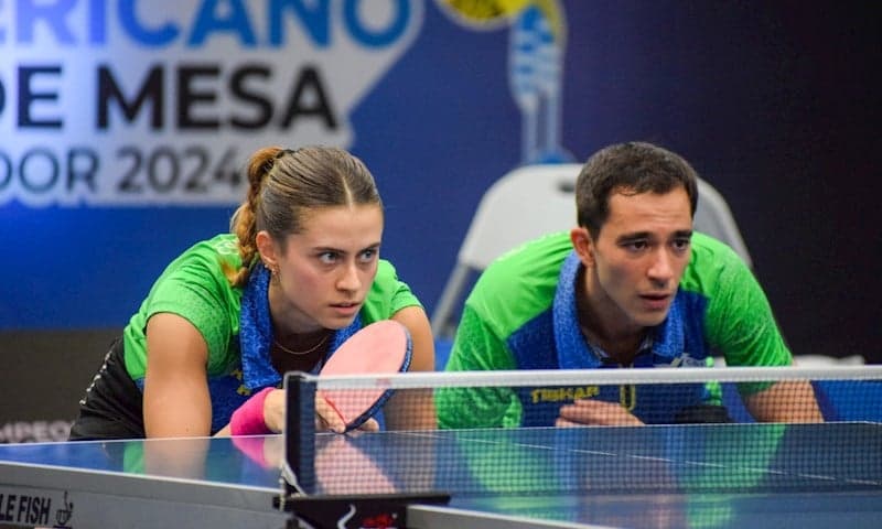 Hugo Calderano e Bruna Takahashi foram vice-campeões pan-americanos em 2024
