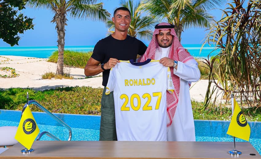 Cristiano Ronaldo assinou sua extensão de contrato em junho deste ano. (Foto: Reprodução/X/@AlNassrFC_EN)