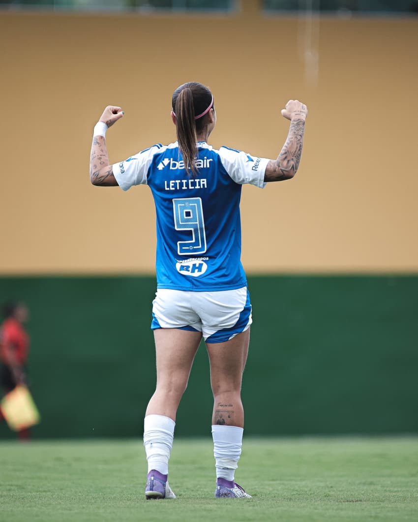 Letícia fez dois gols na vitória por 5 a 1 do Cruzeiro diante do 3B da Amazônia pelo Brasileirão feminino. (Foto: Gustavo Martins/ Cruzeiro)