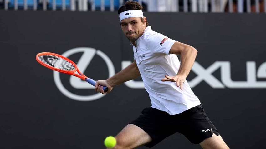 O americano Taylor Fritz na partida contra João Fonseca em Eastbourne (Charlie Crowhurst/Getty Images for LTA)