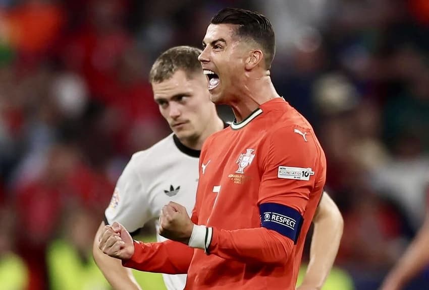 Cristiano Ronaldo atuando pela seleção de Portugal na Uefa Nations League