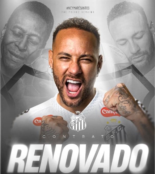 Neymar renova contrato com o Santos até o final do ano: 'Aqui posso ser eu mesmo' (Foto: Divulgação/ Santos FC)