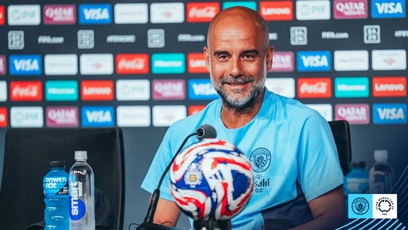 Guardiola falou sobre Rodri em entrevista coletiva (Foto: Divulgação/Manchester City)