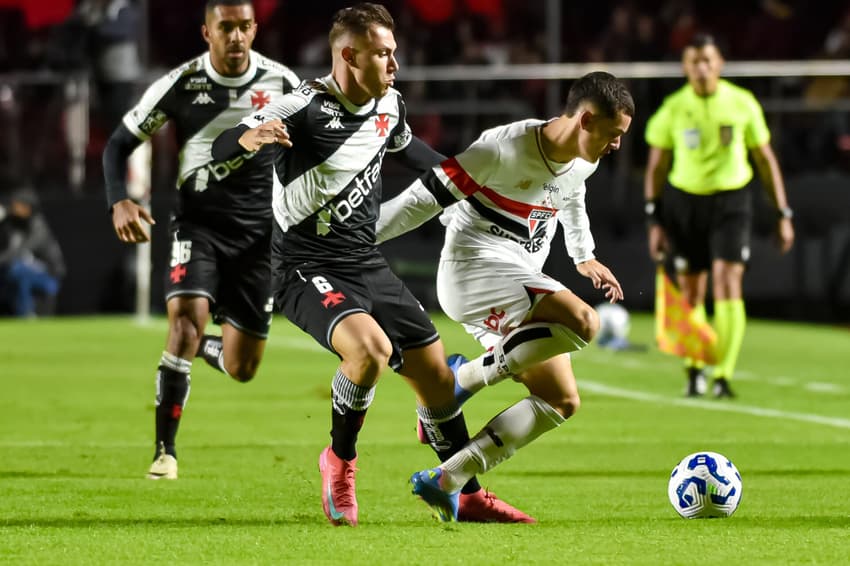 Lucca, do São Paulo, durante partida contra o Vasco, no Morumbis