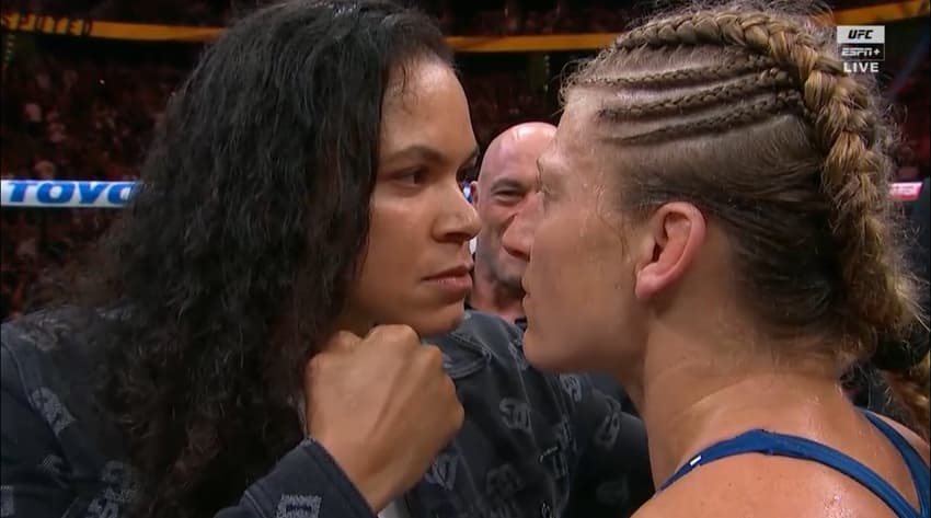 Encarada de Amanda Nunes e Kayla Harrison