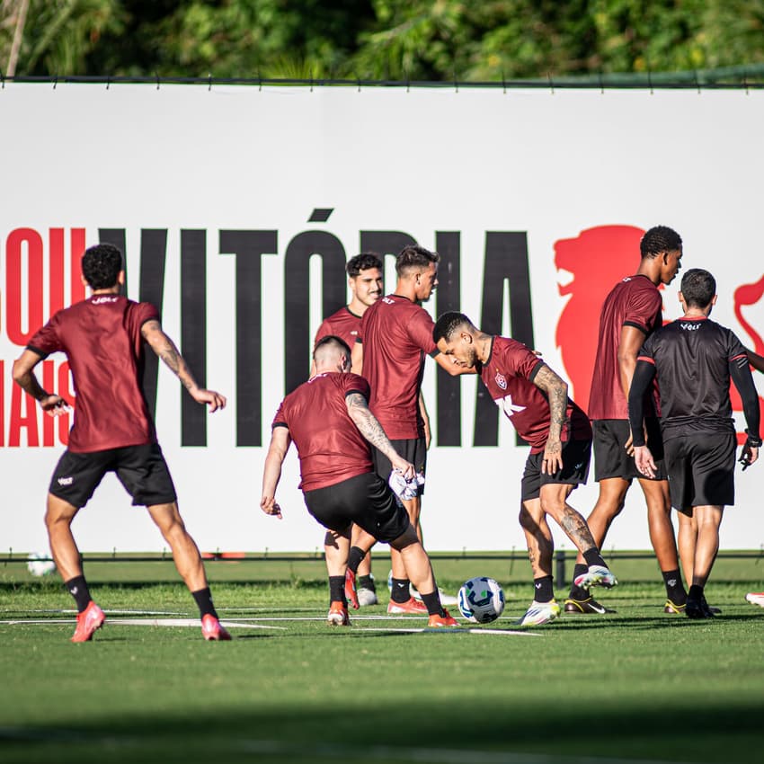 Treino do Vitória no Barradão (Foto: Victor Ferreira / EC Vitória)