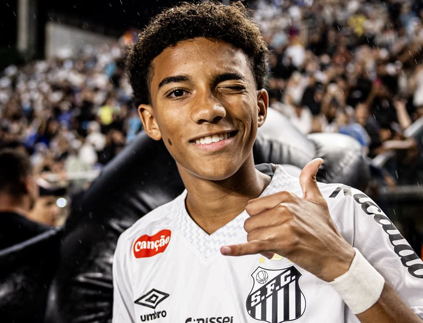 Robinho Jr fez seu primeiro jogo pelo Santos (Foto: Raul Baretta/ Santos FC)