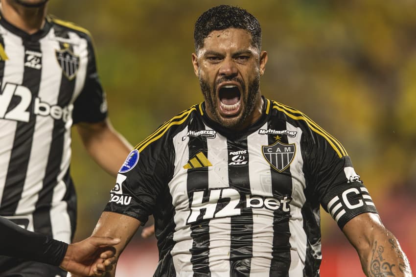 Hulk comemorando gol em jogo do Atlético-MG (Foto: Pedro Souza / Atlético)