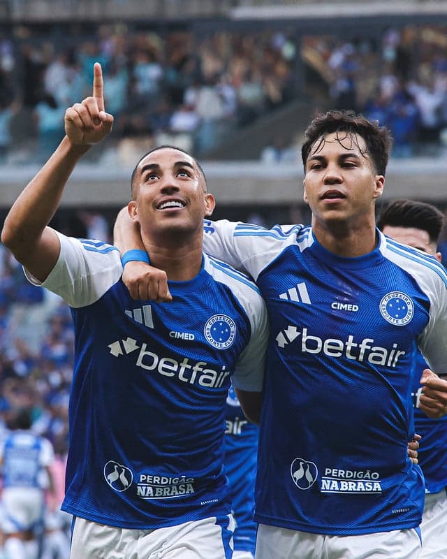 Volante Christian comemora gol do Cruzeiro contra Juventude (Foto: Gustavo Martins/Cruzeiro)