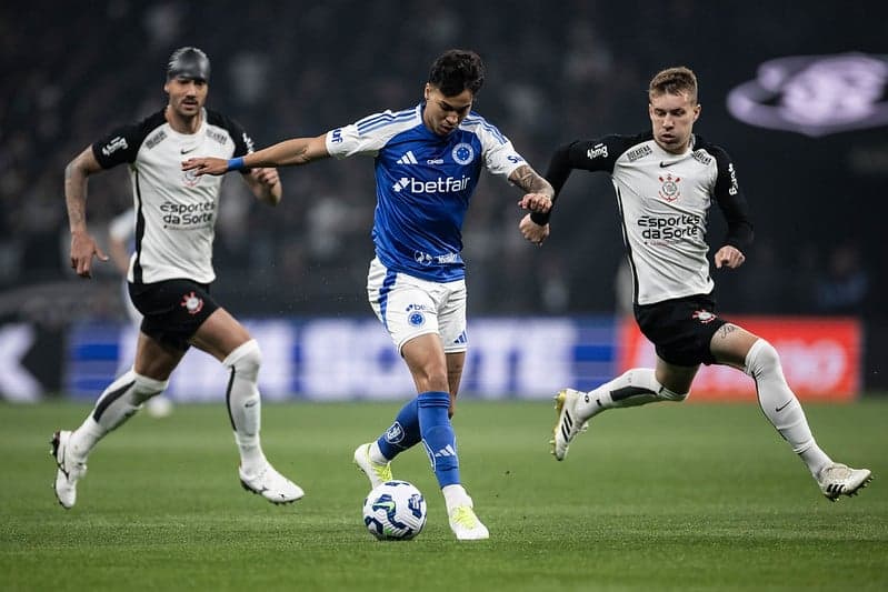 Atacante Kaio Jorge, do Cruzeiro, em jogo contra o Corinthians (Foto: Marco Galvão/Cruzeiro)