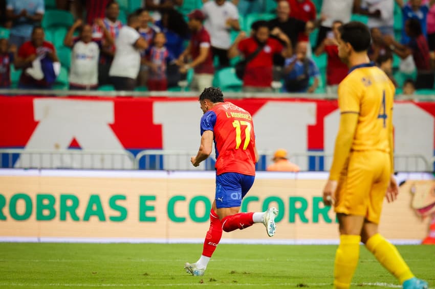 Lucho Rodríguez faz dois gols contra o Retrô (Foto: Letícia Martins / EC Bahia)