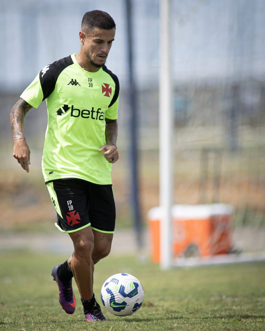 Philippe Coutinho em treino do Vasco