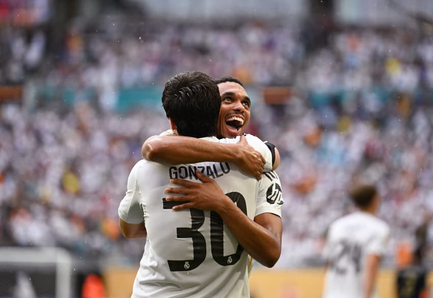 Gonzalo García comemora gol diante da Juventus no Mundial (Foto: PATRICIA DE MELO MOREIRA / AFP)