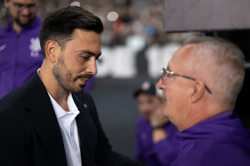 Ancelotti e Dorival Jr em Botafogo x Corinthians