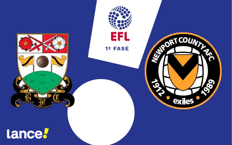 Barnet x Newport County pela primeira fase da Copa da Liga Inglesa (Arte: Lance!)